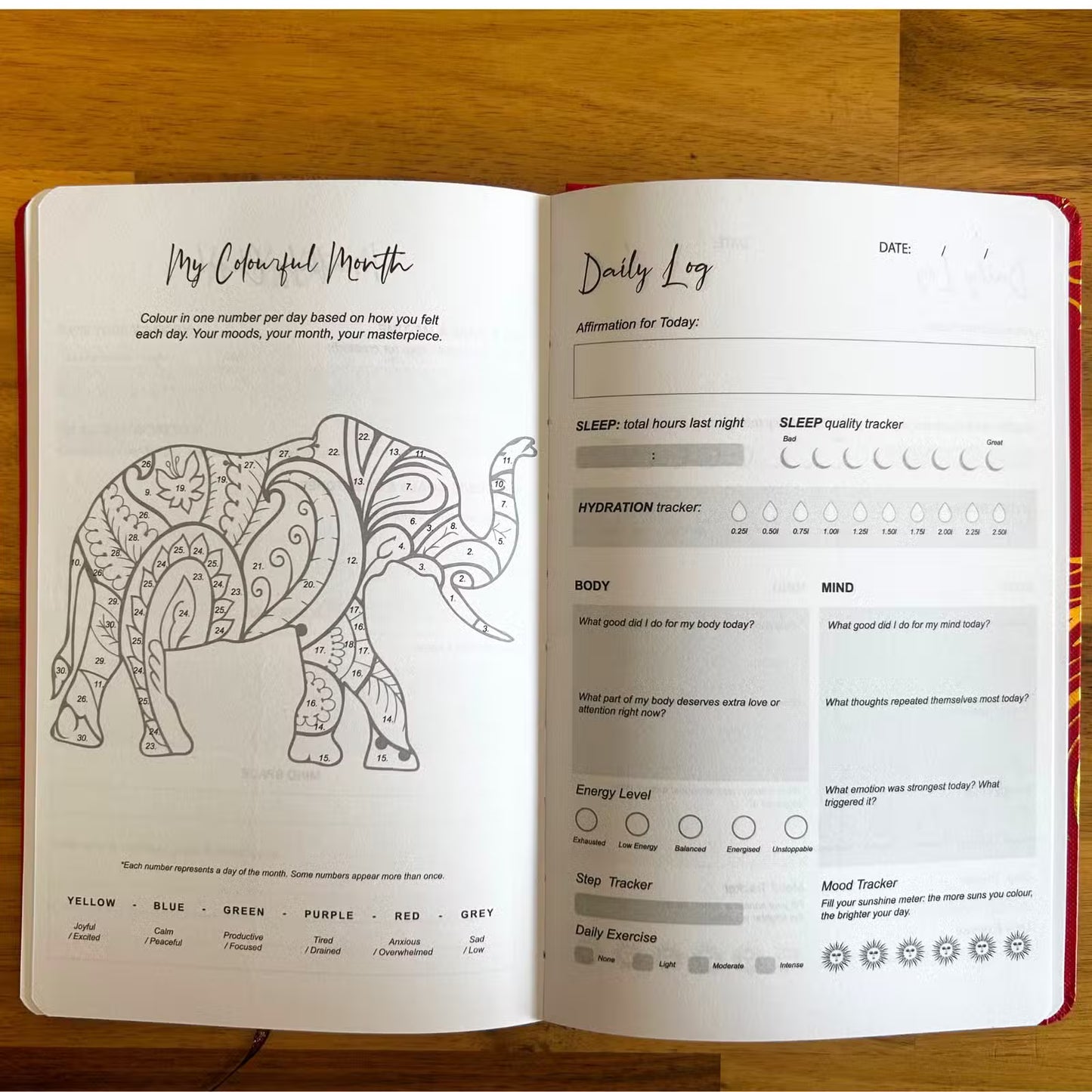 White Wellness Journal - 120 pages - Rose Gold Tree of Life
