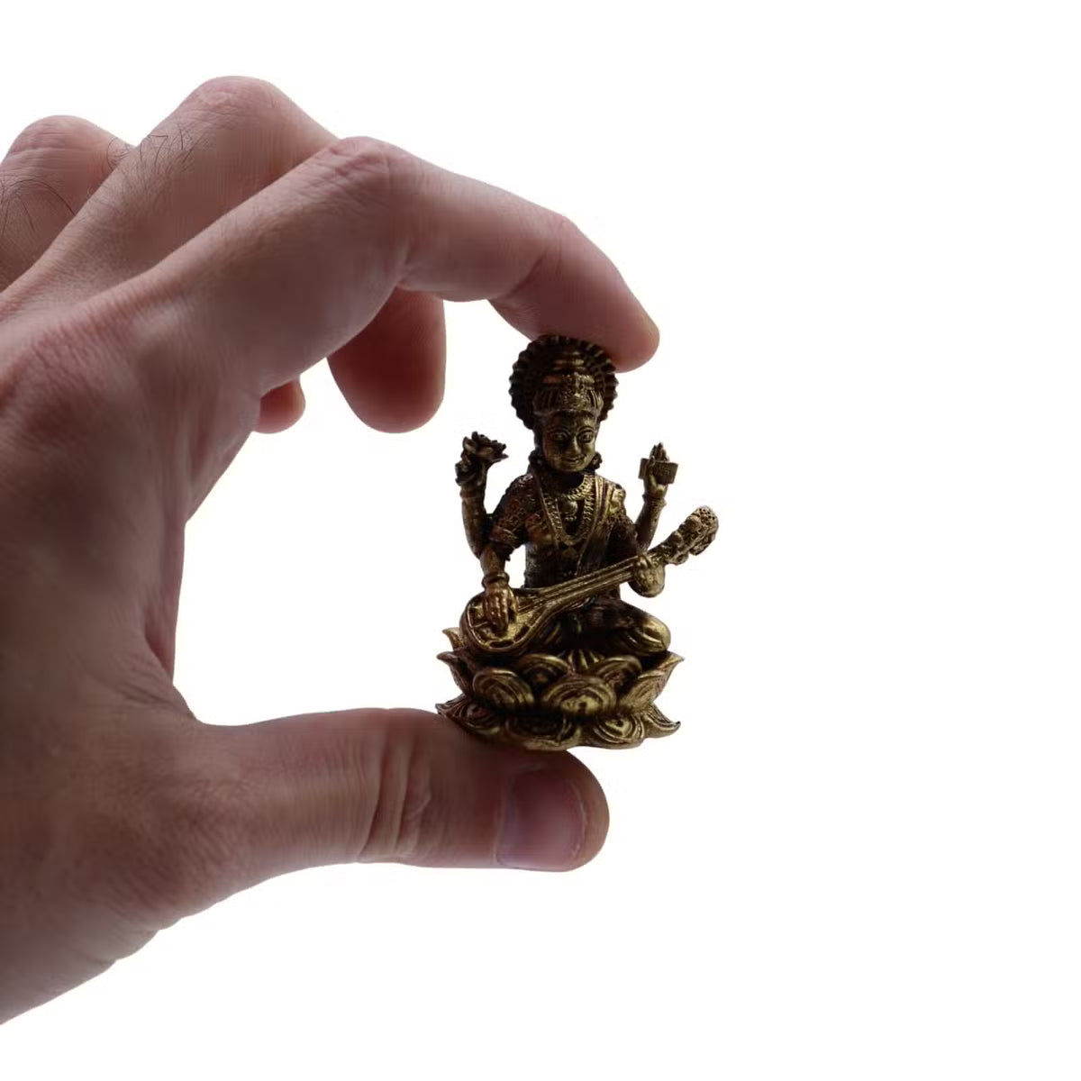 Brass Miniature Gods - Sarswati - 49mm