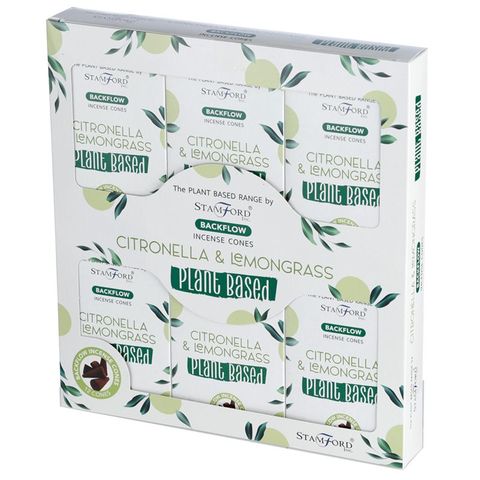 Stamford Plant Based Backflow Incense Cones - Citronella & Lemongrass