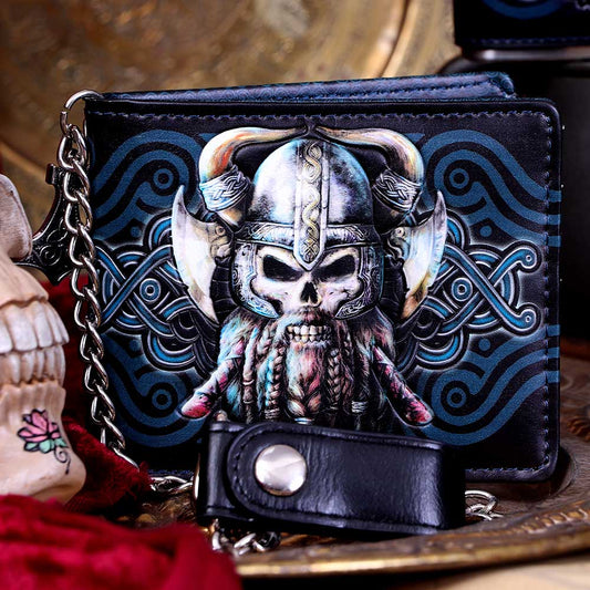 Danegeld Wallet – embossed PU faux leather zip wallet with Viking inspired design