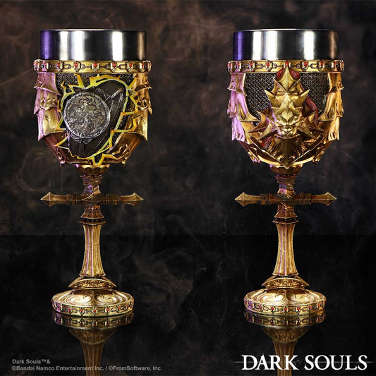 Dark Souls Ornstein Goblet – resin goblet with Ornstein armour texture, Leo Ring emblem and removable stainless-steel insert, licensed game drink-ware UK.