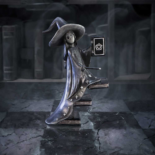 Luna Little Souls Witch Figurine by Nemesis Now - Hand-Painted Witch Ornament Climbing Floating Spellbooks