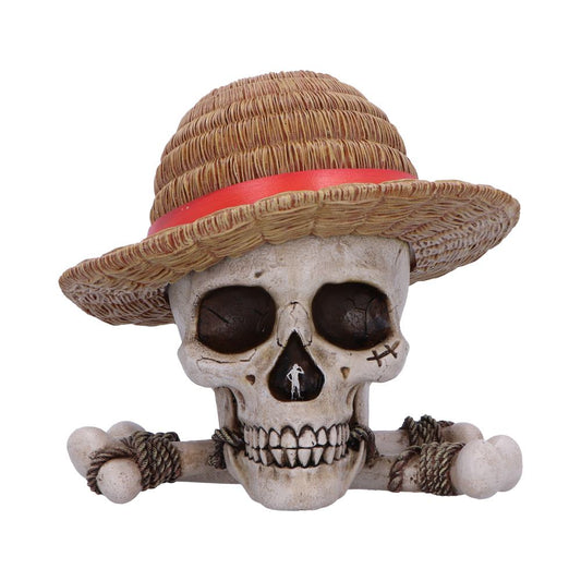 Luffy Jolly Roger box with skull, crossed bones and broad straw-hat lid
