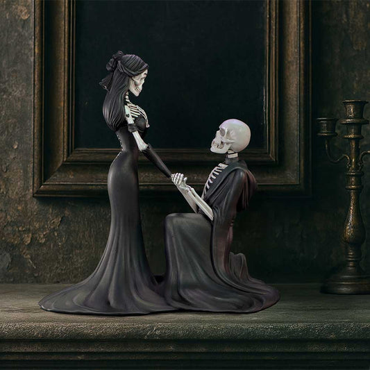 Eternal Proposal Skeleton Lovers Figurine hand-painted polyresin skeleton couple statue
