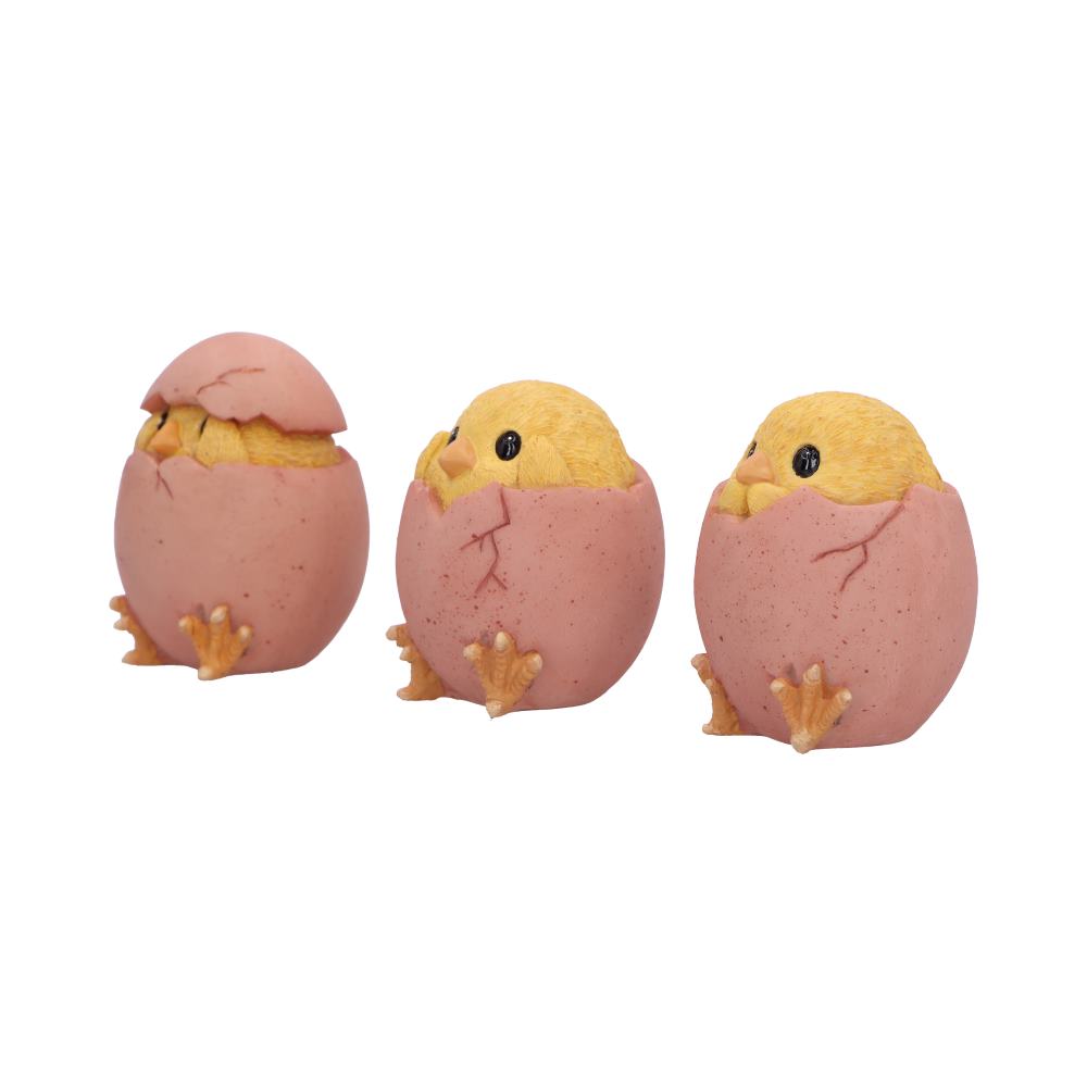 Three Wise Chicks Figurines