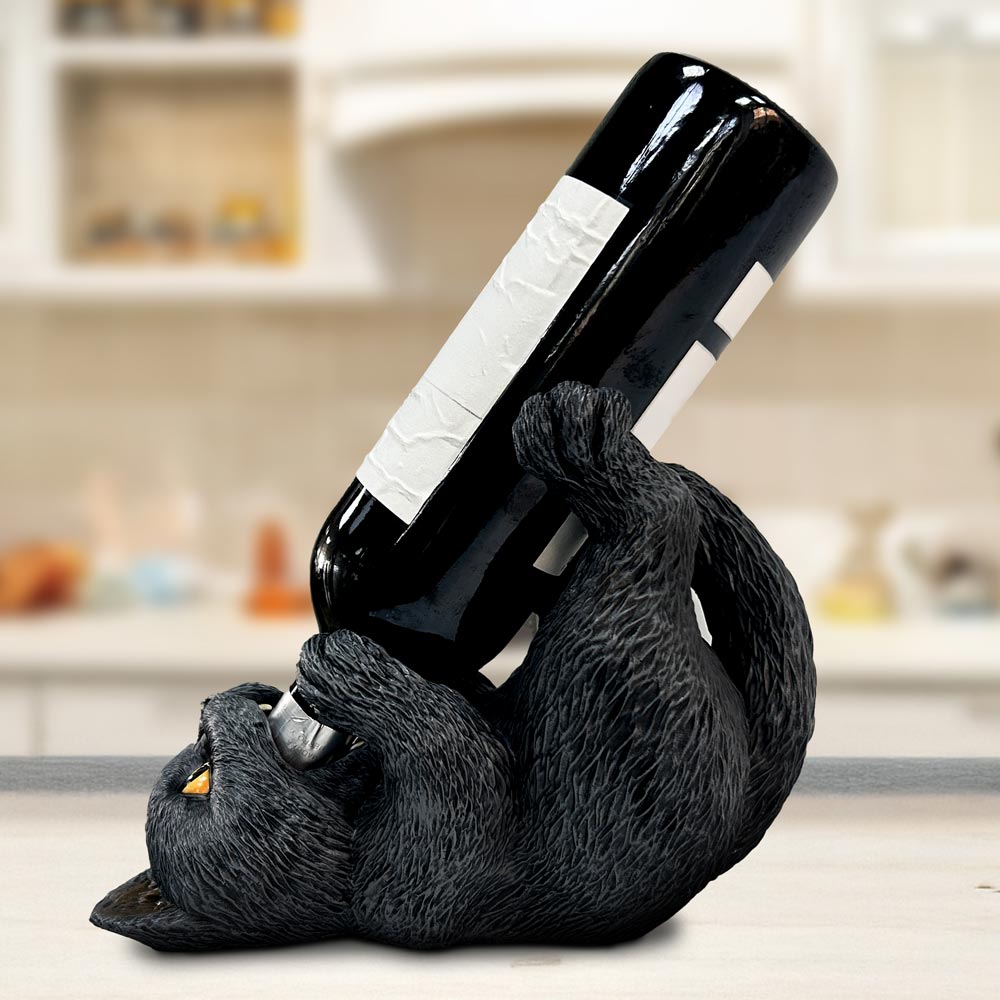 Black Cat Guzzler Wine Holder