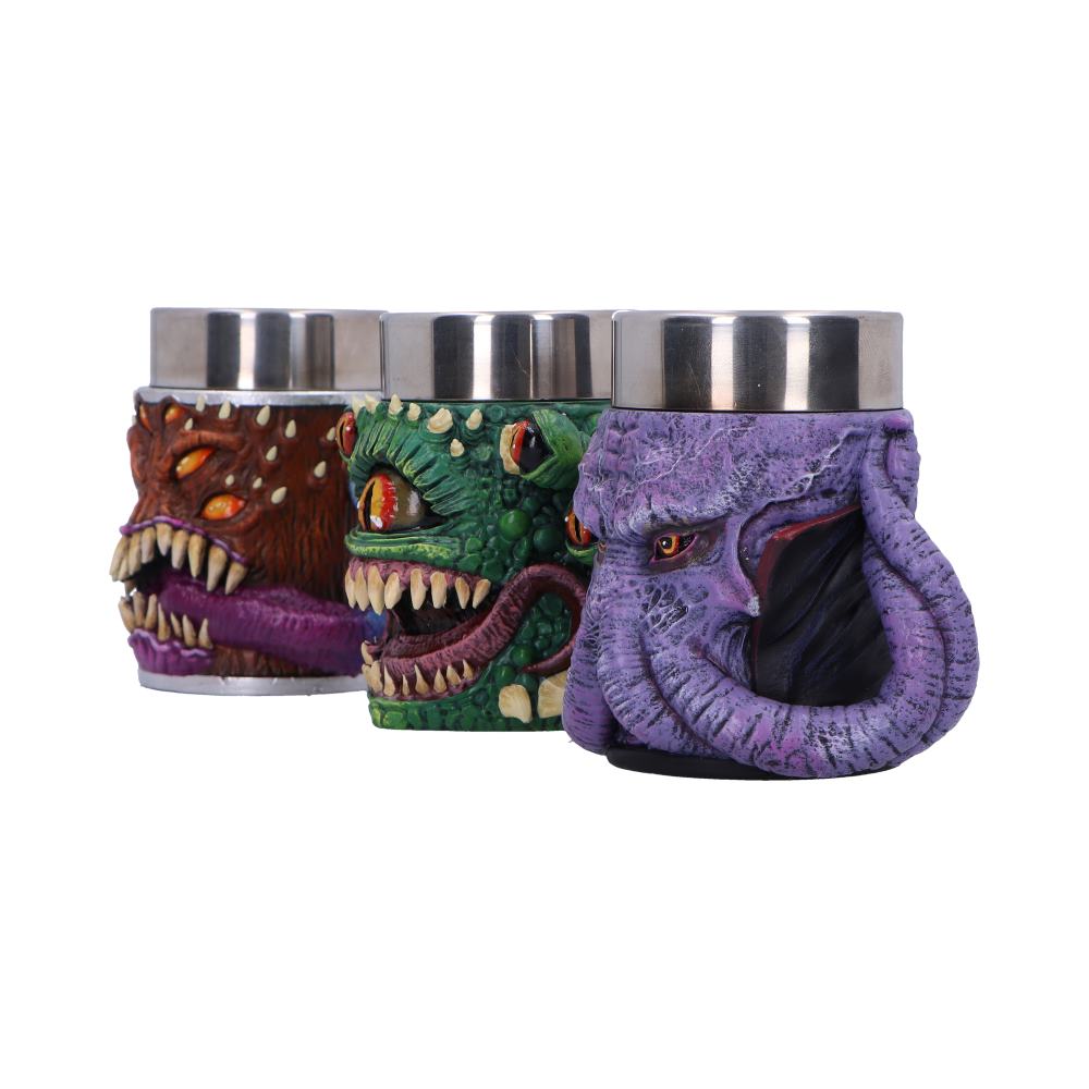 Dungeons & Dragons Mini Monster Tankards Set - angled group view showing the three creature designs and small handles