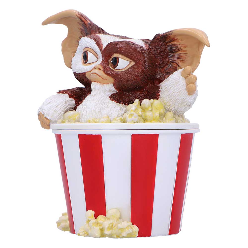 Gremlins Gizmo Feast Box - angled view of Gizmo’s large ears and sculpted popcorn around the rim
