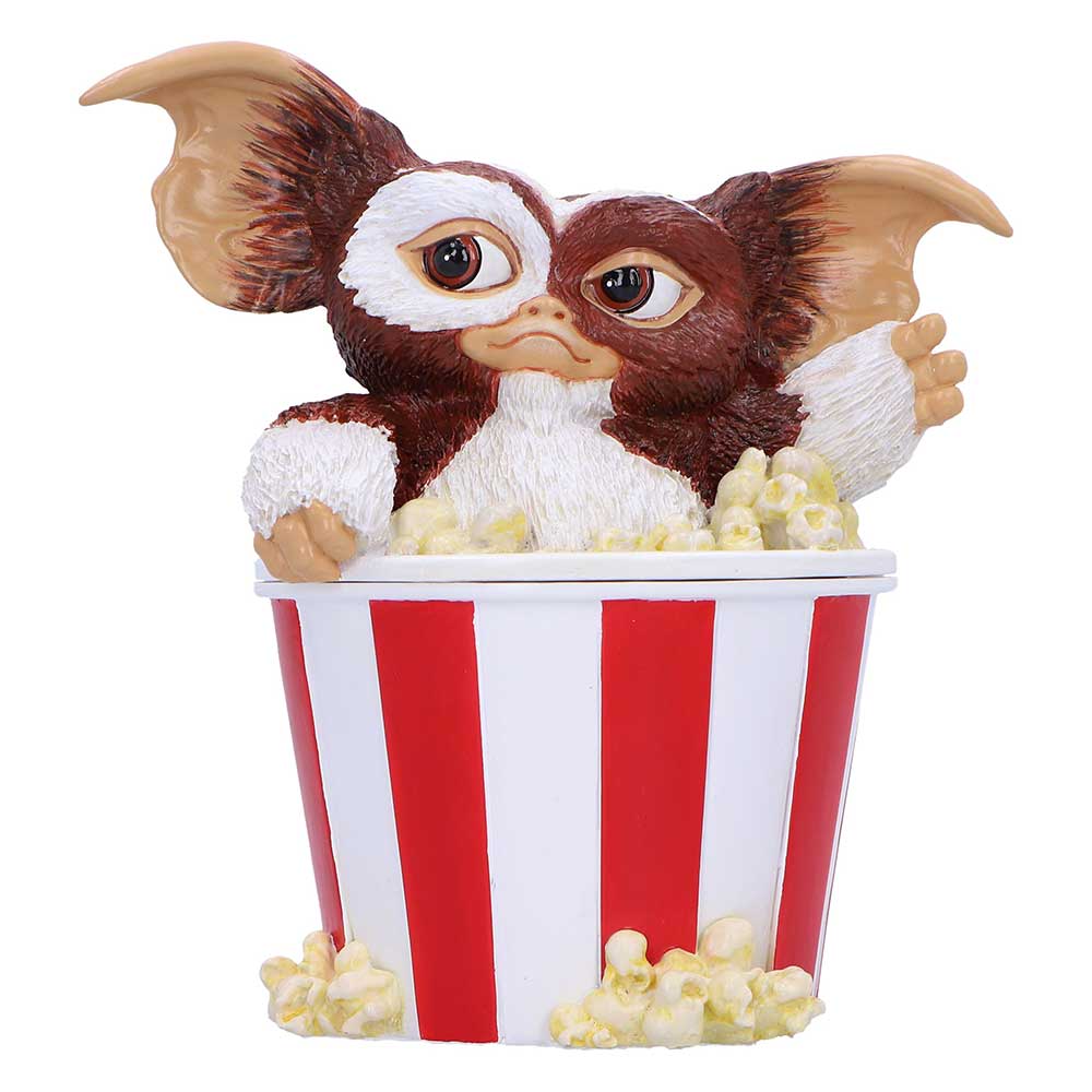 Gremlins Gizmo Feast Box - front with Gizmo emerging from a red-and-white popcorn carton