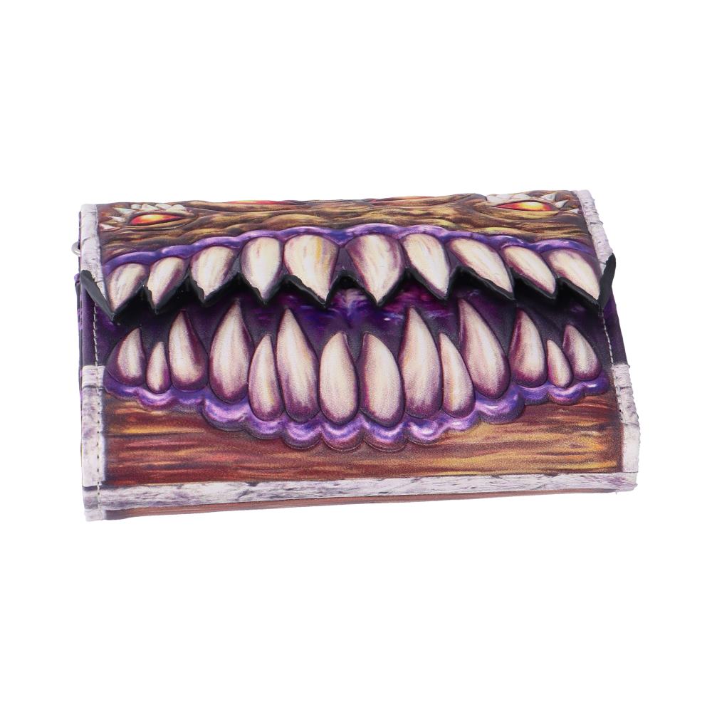 Dungeons & Dragons Mimic Wallet - folded wallet showing the tooth-filled mouth across the front