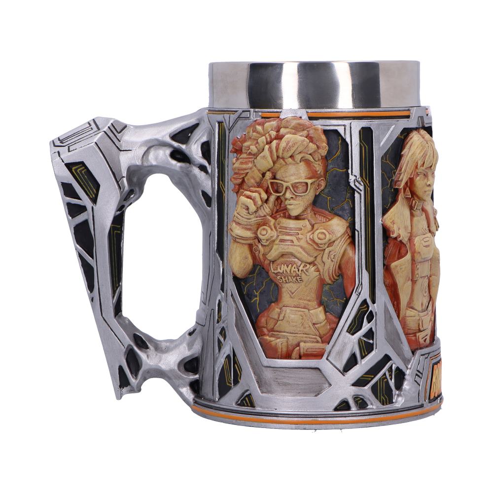 Borderlands 4 Vault Hunters Tankard - opposite angle with sculpted portraits and Borderlands 4 lettering