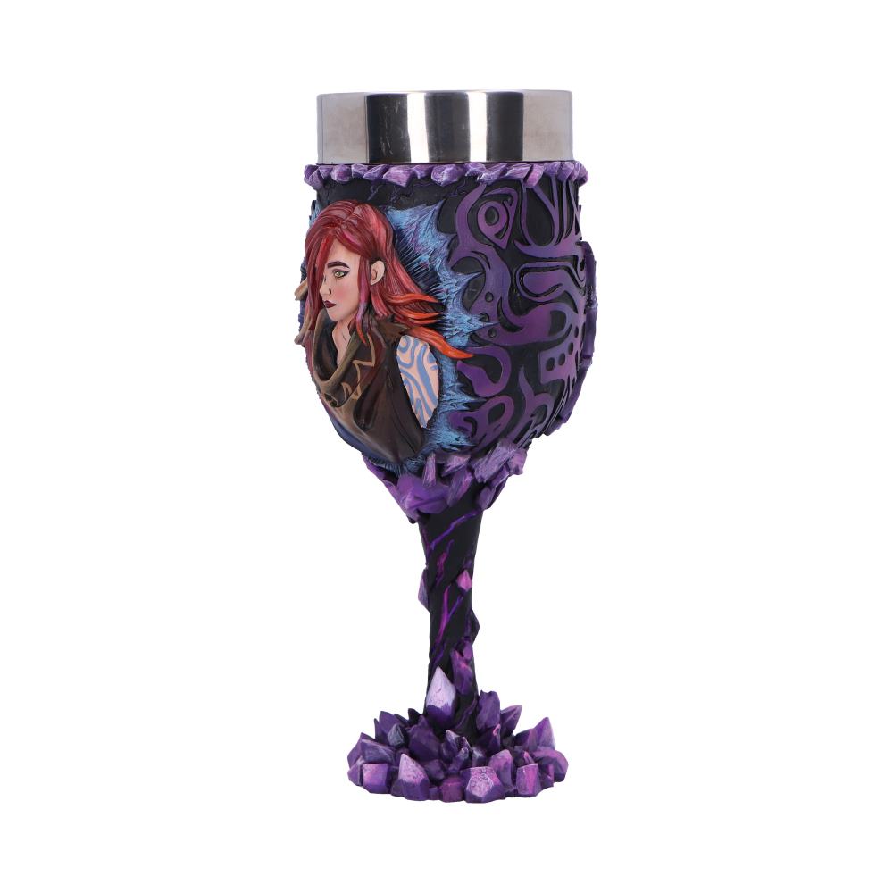 Borderlands 4 Lilith Goblet - angled view of Lilith’s hair and the textured purple bowl