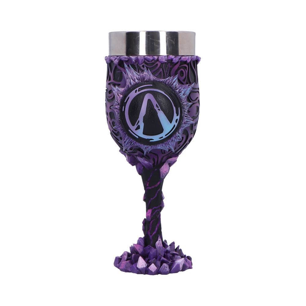 Borderlands 4 Lilith Goblet - reverse with a circular emblem above the jagged purple stem