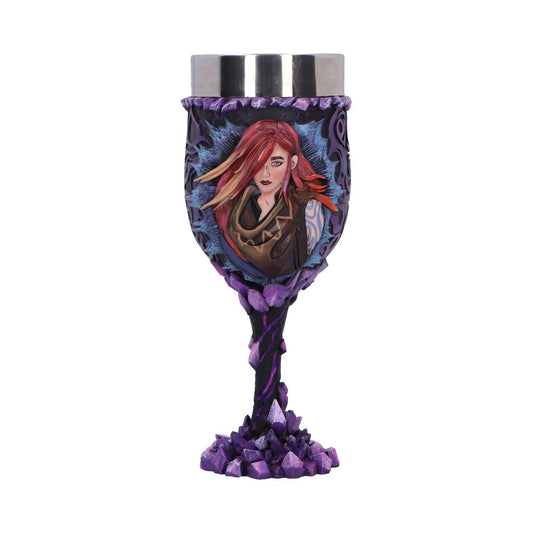 Borderlands 4 Lilith Goblet - front with Lilith’s portrait and purple rock-style stem detail