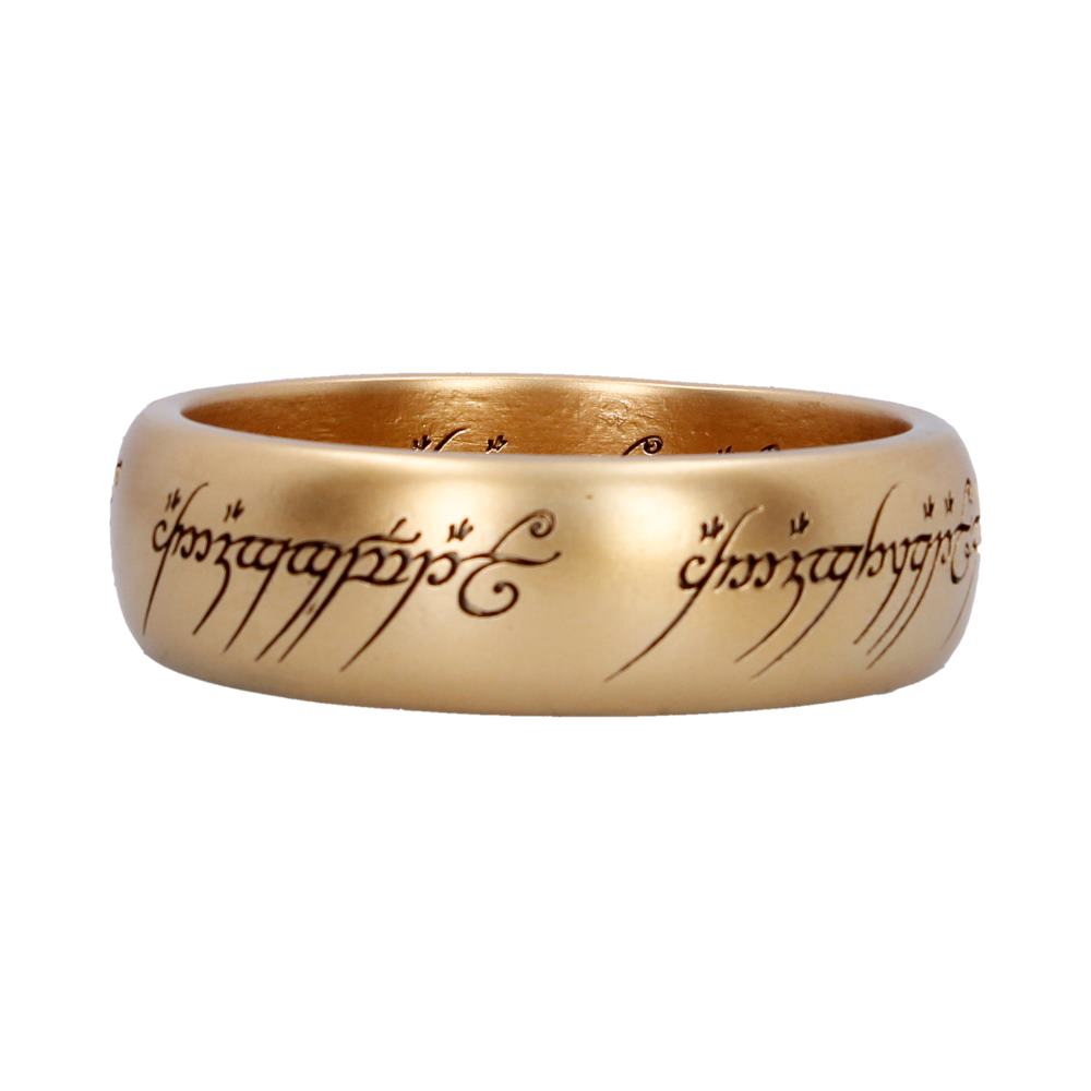 Rear angle of the ring-shaped gold trinket dish