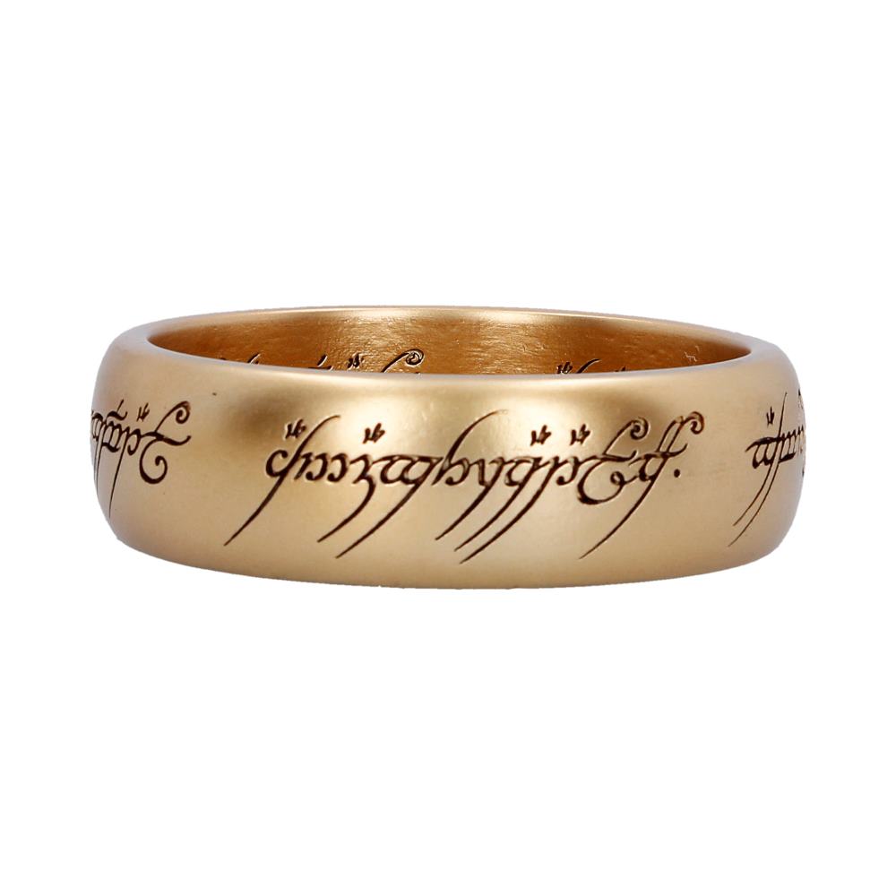 Gold-finished One Ring trinket dish with dark inscription around the outer rim