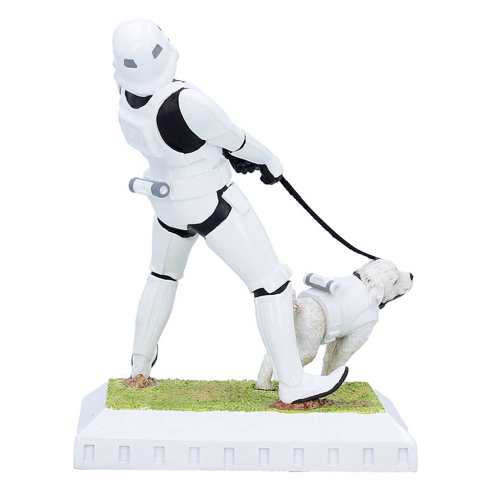 Rear of the Stormtrooper and dog scene on a grass-textured base