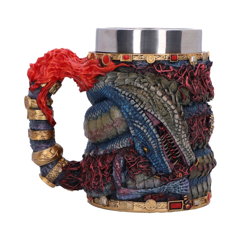 Elden Ring Rykard Tankard - reverse with a serpent head and layered coils around the cup