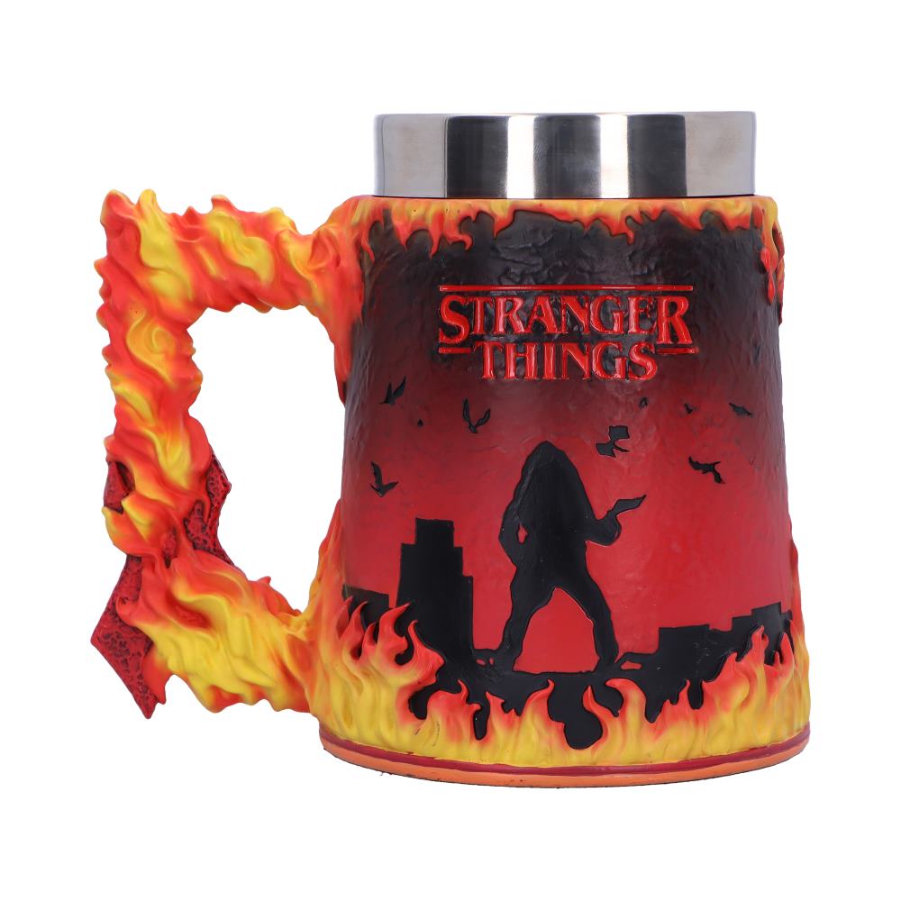 Stranger Things Hellfire Club Tankard - reverse with Eddie’s silhouette beneath Stranger Things lettering