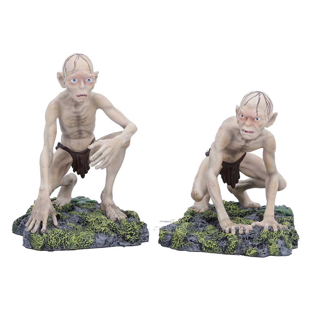LOTR Gollum and Sméagol Figurine Set - two figures facing forward with contrasting Gollum and Sméagol expressions
