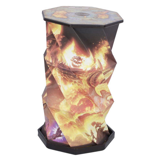 Ragnaros foldable lamp with orange fire artwork and dark end panels