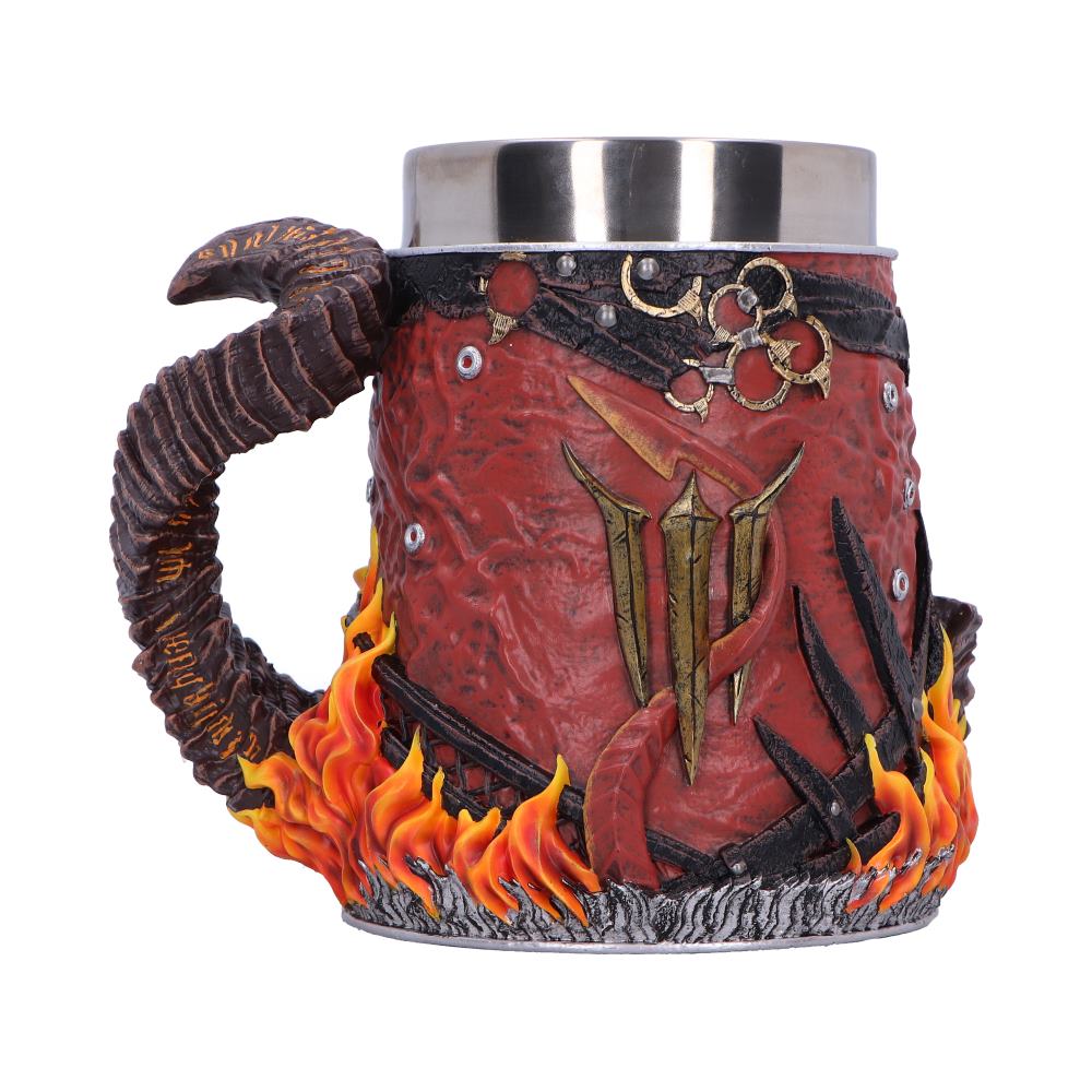 Baldur’s Gate 3 Karlach Tankard - Reverse with gold-toned character emblem
