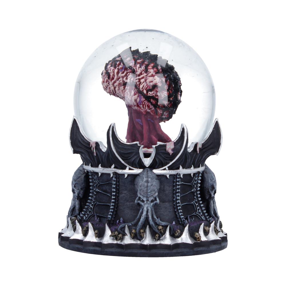 Rear angle of Elder Brain globe showing gothic arches and raised brain sculpt