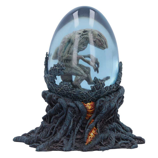 Stranger Things Demodog Trinket Box - Front showing Demodog inside blue glass egg above dark vines