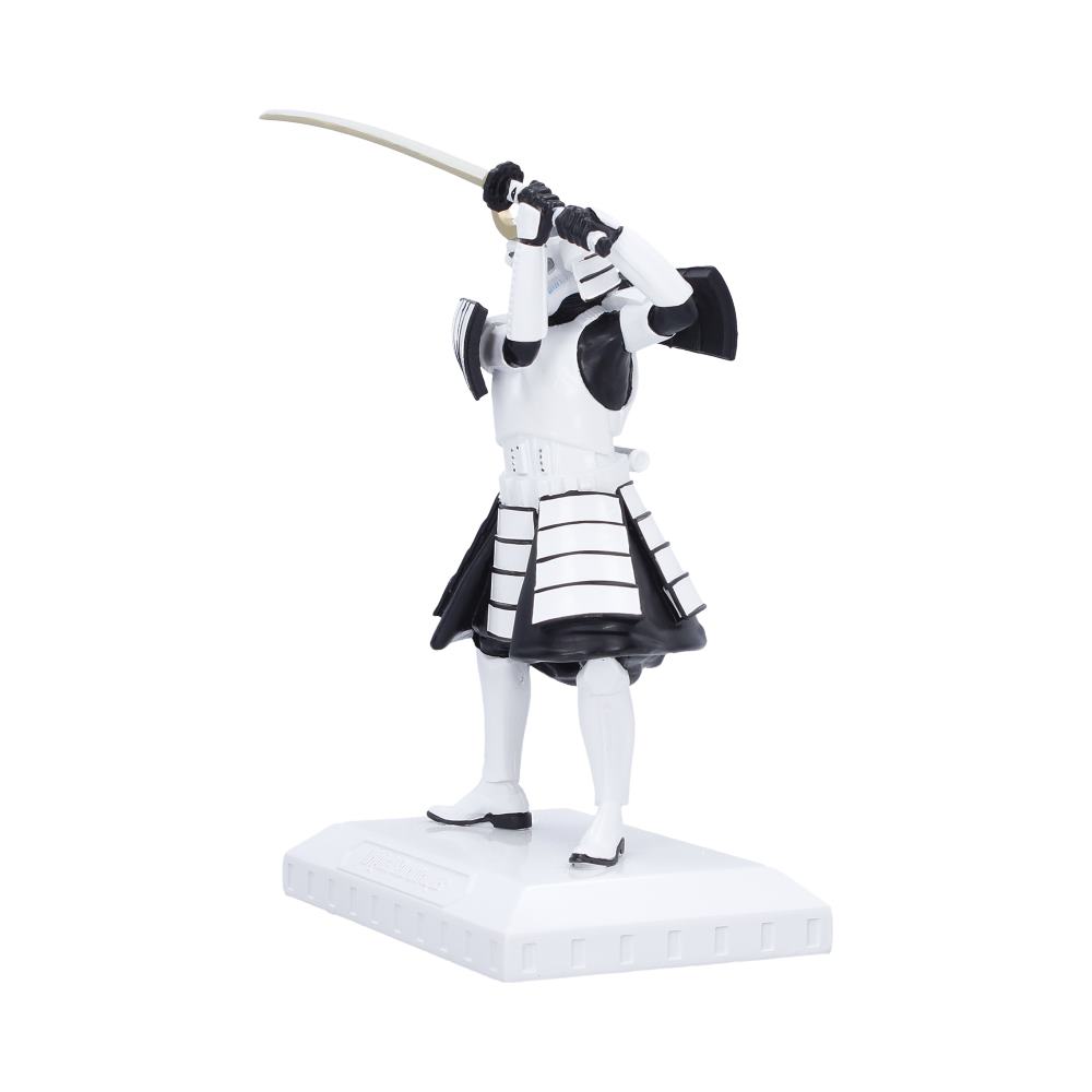 Stormtrooper The Last Samurai Figurine - Angled view of sword, helmet and layered armour