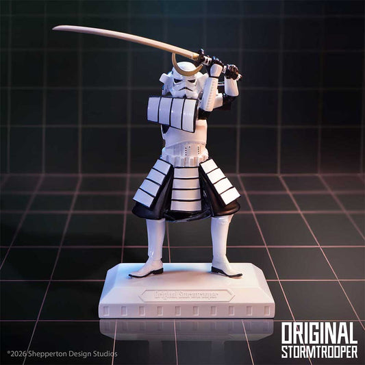 Stormtrooper The Last Samurai Figurine - Samurai Stormtrooper in a styled display