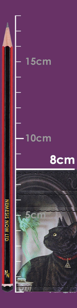 Lisa Parker Absinthe Card Holder - Dimension graphic showing 8 cm card-holder height