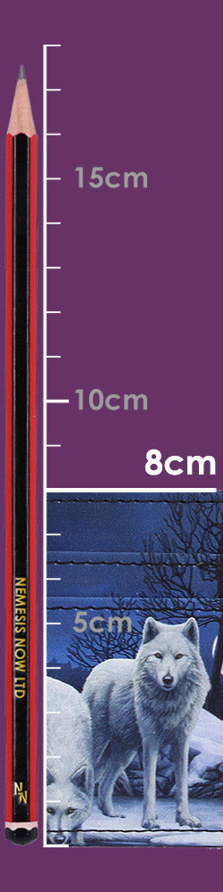 Lisa Parker Warriors of Winter Card Holder - Dimension graphic showing 8 cm card-holder height