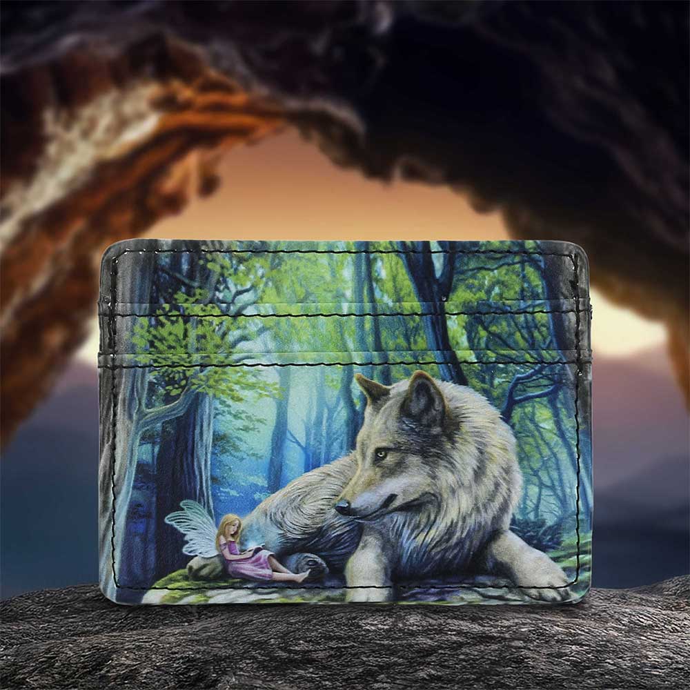 Lisa Parker Fairy Stories Card Holder - Wolf and fairy card holder in a woodland setting