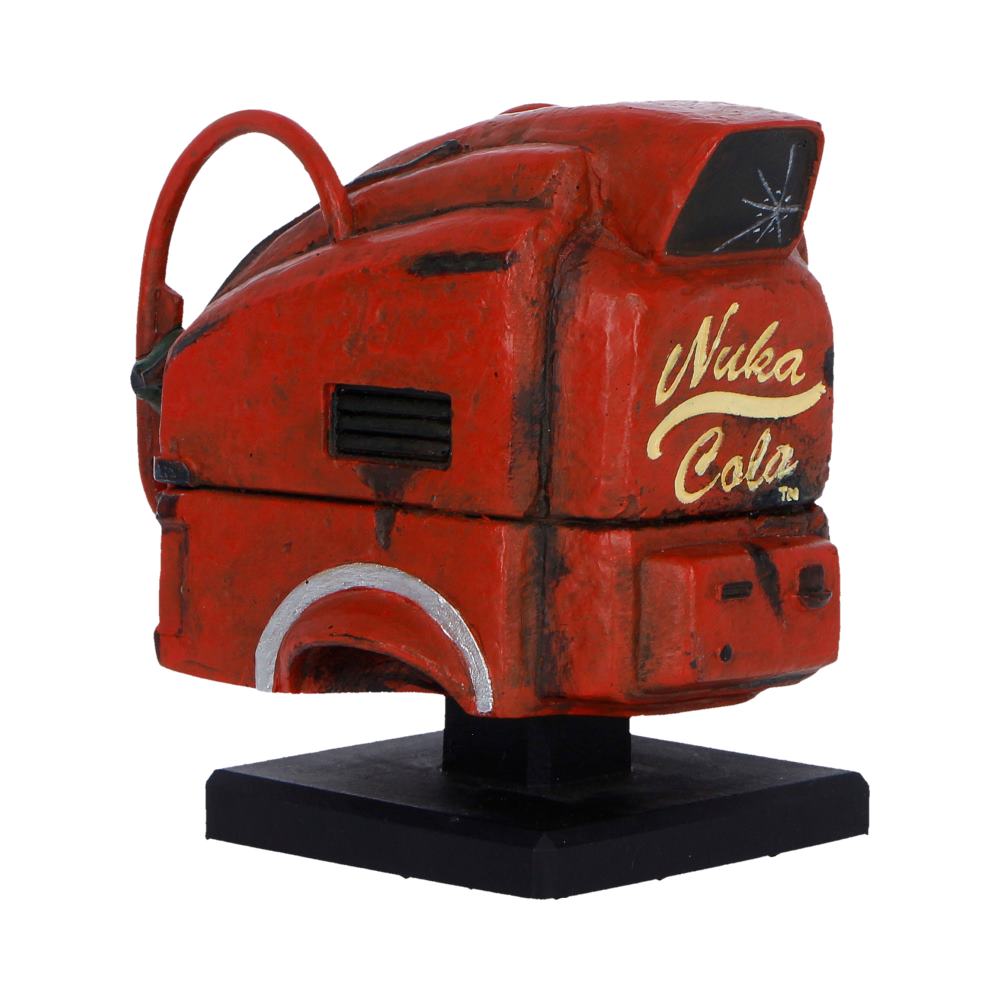 Fallout Nukatron Helmet Miniature - opposite side with yellow Nuka-Cola lettering and curved fittings