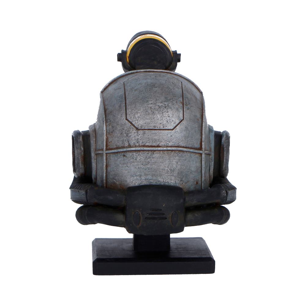 Fallout Excavator Helmet Miniature - rear of the grey helmet shell with its raised round top fitting
