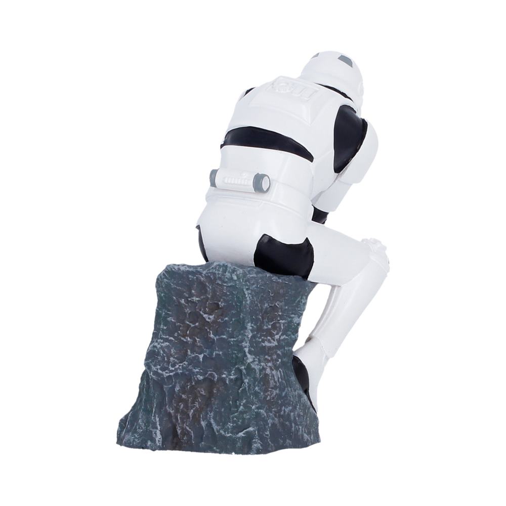 Stormtrooper The Overthinker Figurine - Rear showing armour and textured perch