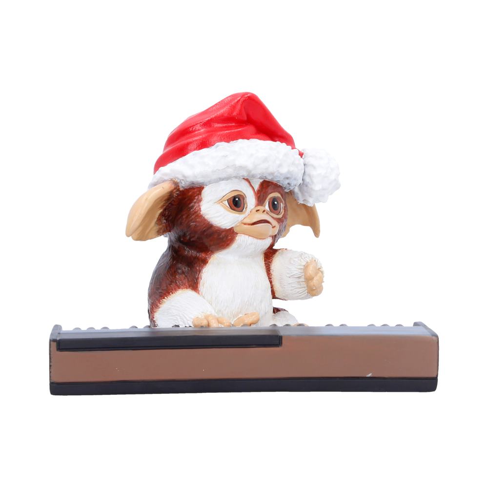 Gremlins Gizmo Jingle Keyboard Figurine - Alternate front of cream paws near the keys