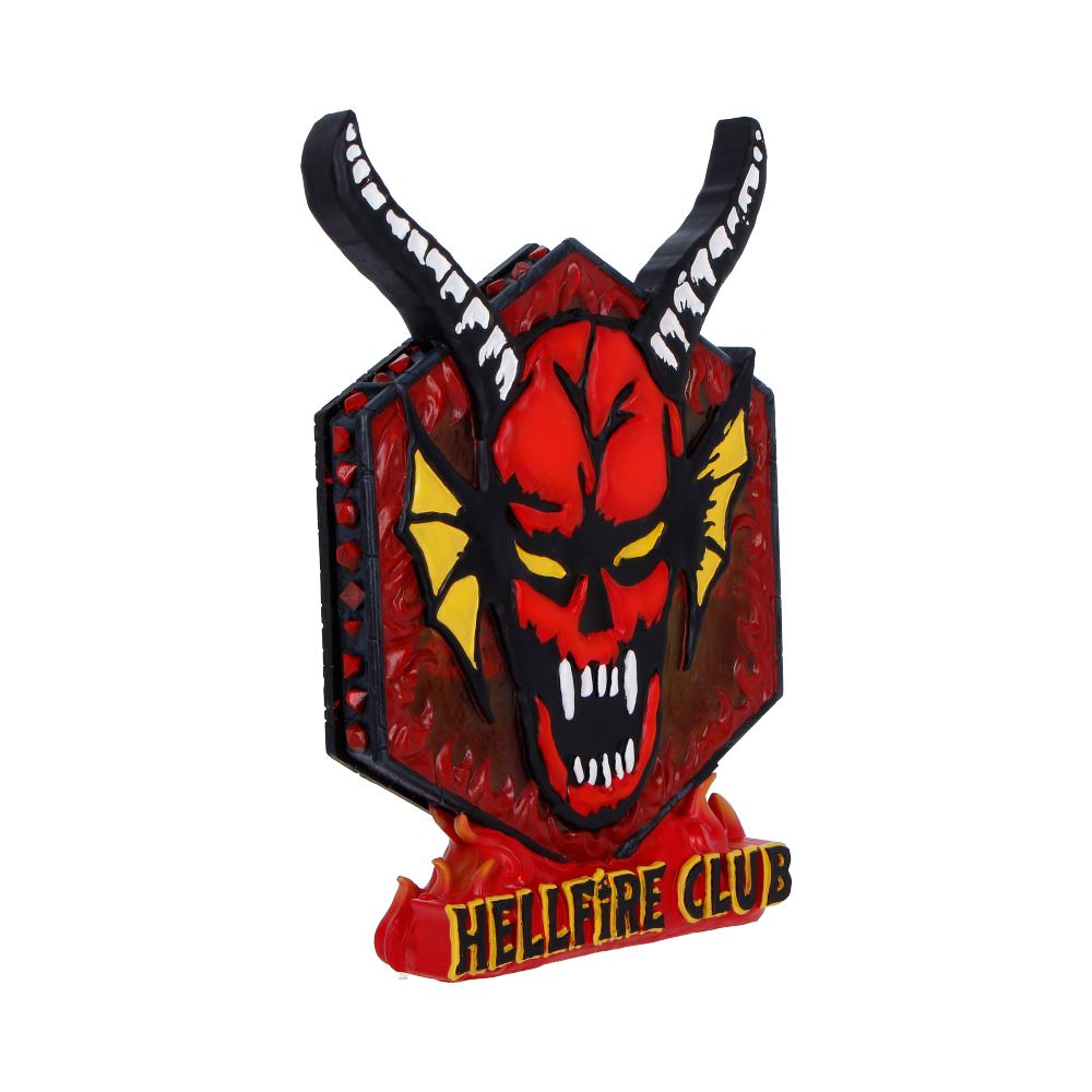 Stranger Things Hellfire Club USB Lamp - Opposite front with club lettering and devil face