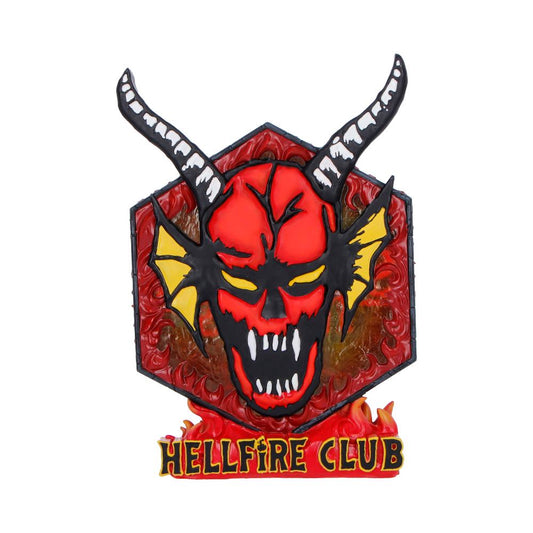 Stranger Things Hellfire Club USB Lamp - Front showing red horned Hellfire Club emblem