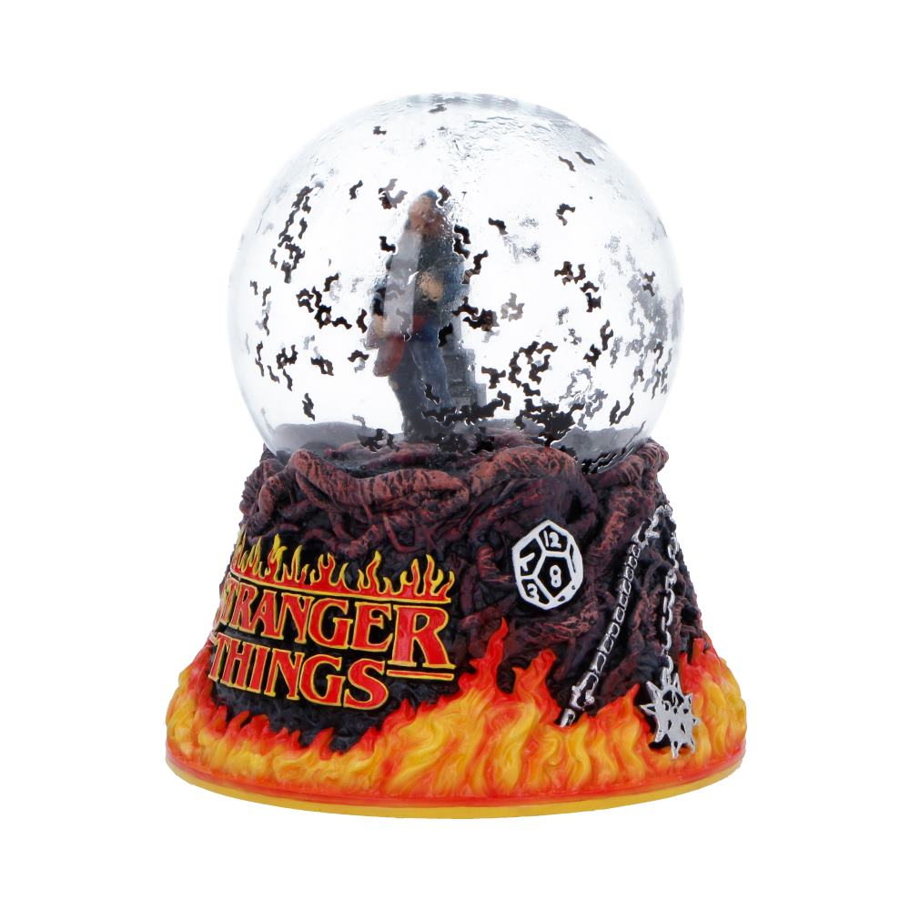 Stranger Things Eddie’s Sacrifice Snow Globe - Angle of guitar figure and Hellfire Club detail