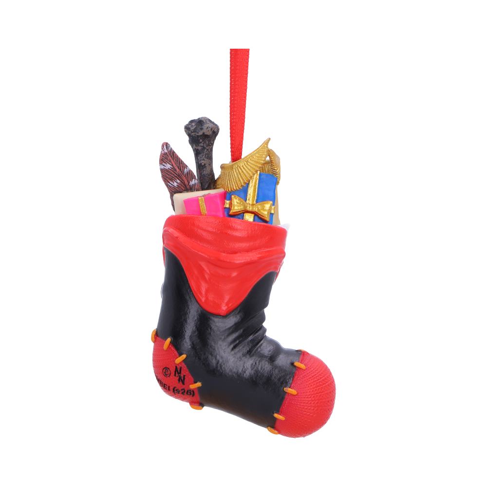 Harry Potter Uniform Stocking Hanging Ornament - Rear showing red stocking collar and robe textures