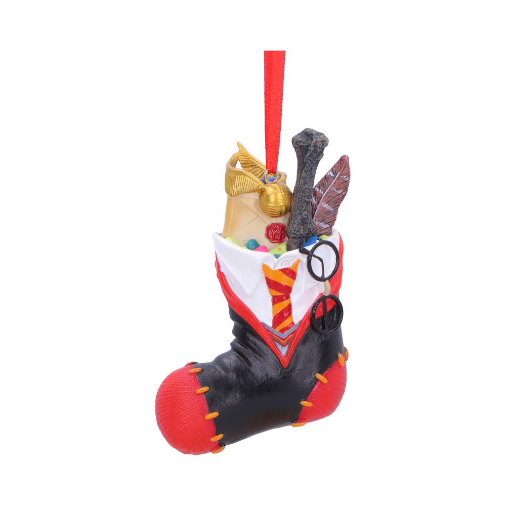Harry Potter Uniform Stocking Hanging Ornament - Front showing robe-styled stocking and Harry Potter details