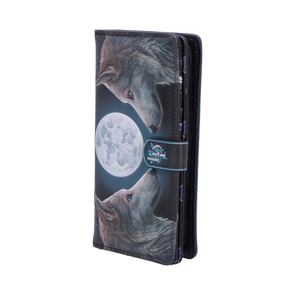 Lisa Parker Lunar Gaze Embossed Purse - Angle of embossed fur and press-stud fastening