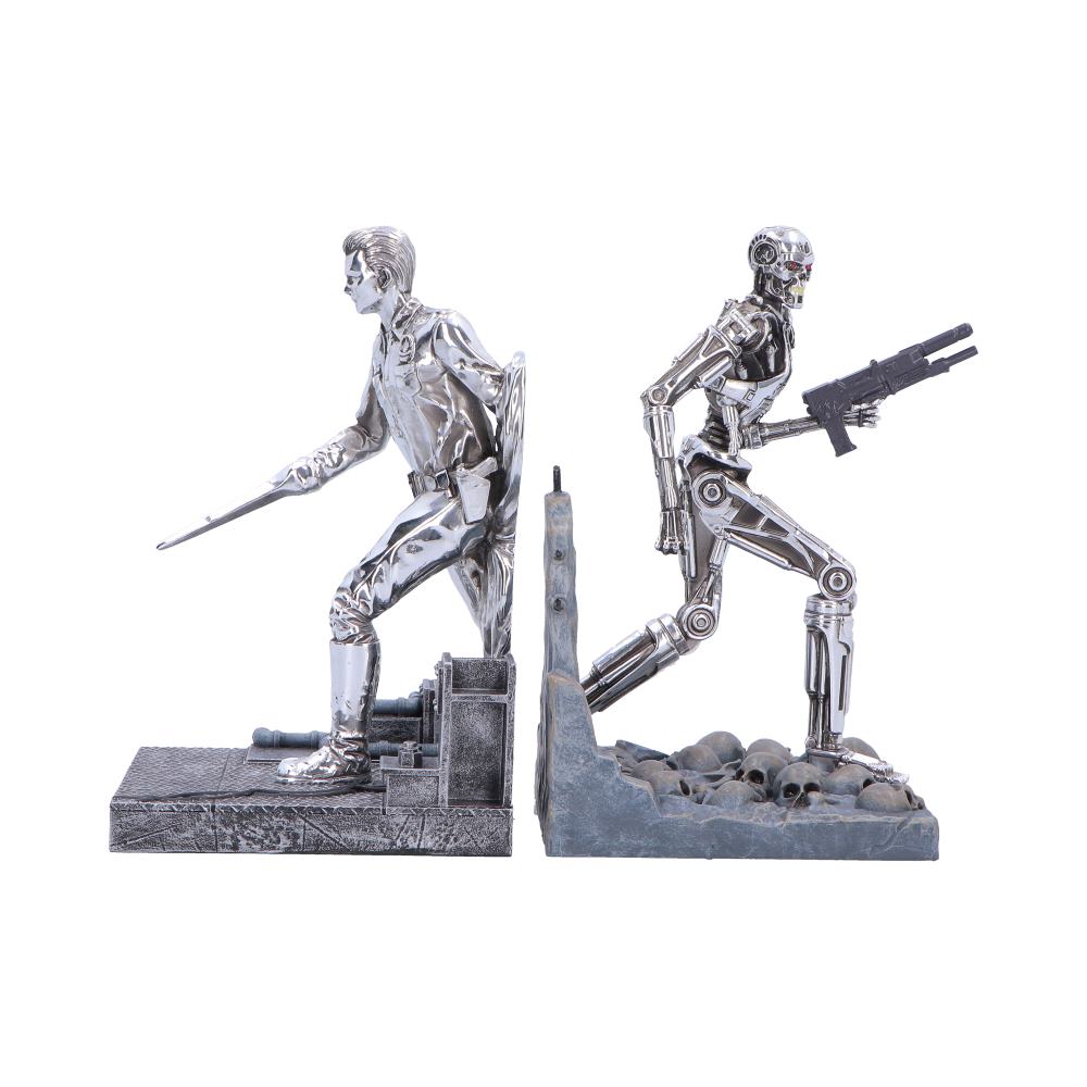 Terminator T-1000 vs T-800 Bookends - T-1000 and T-800 bookend pair
