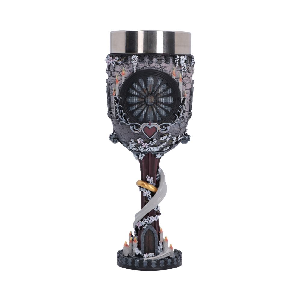 Corpse Bride Victoria Goblet - reverse with circular church-window motif