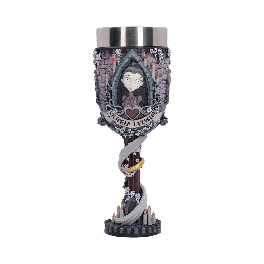 Corpse Bride Victoria Goblet - Victoria portrait framed by church artwork