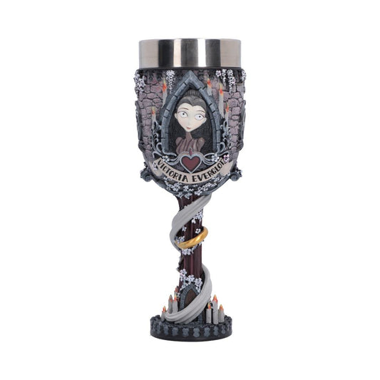 Corpse Bride Victoria Goblet - Victoria portrait framed by church artwork