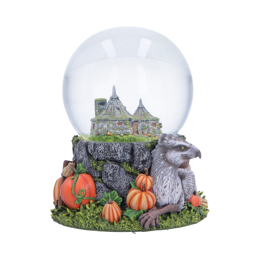 Harry Potter Hagrid’s Hut Snow Globe - opposite angle of Buckbeak beside the globe