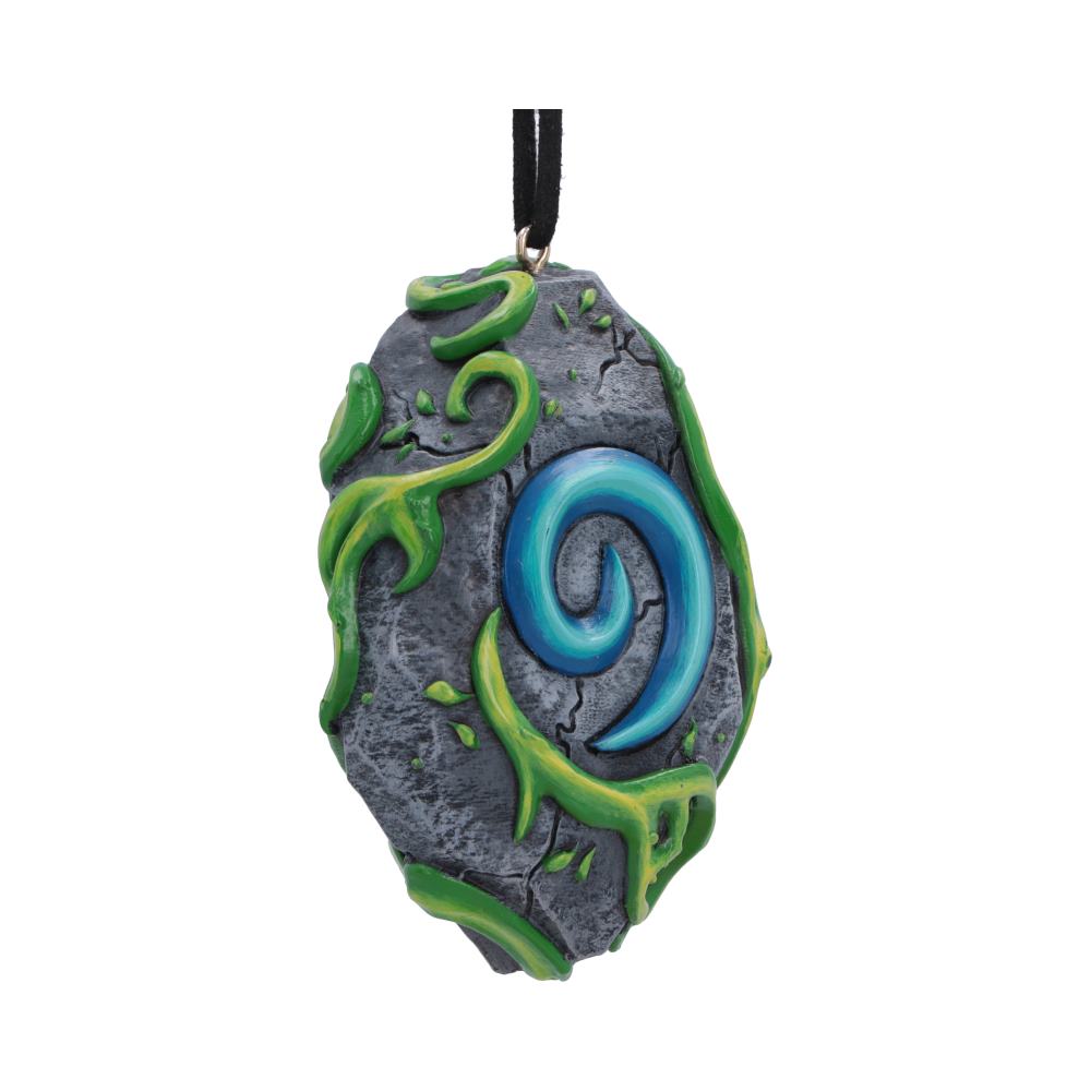 World of Warcraft Hearthstone Hanging Ornament - opposite angle of blue Hearthstone emblem
