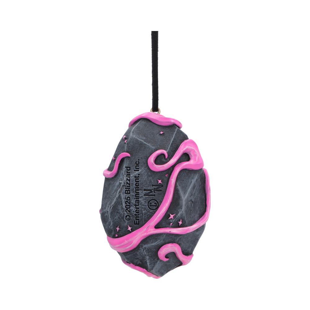 World of Warcraft Dalaran Hearthstone Ornament - reverse with curling pink tendrils